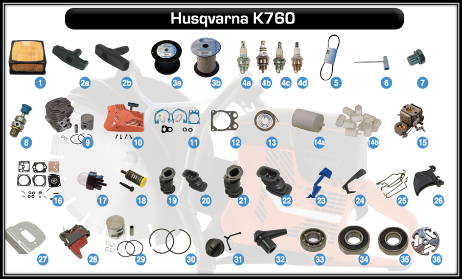Husqvarna K760 Gas Tank Assembly 