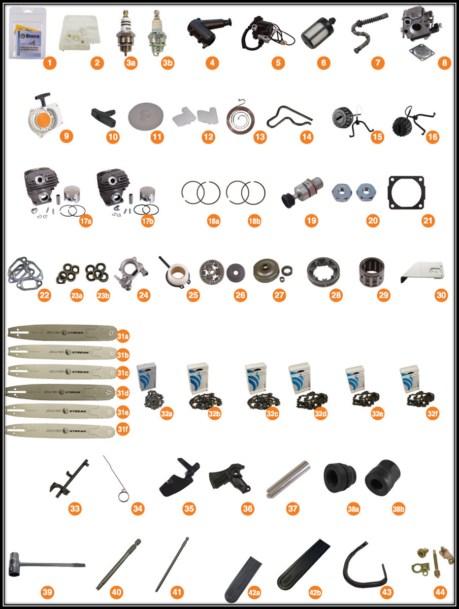 Stihl 038 parts diagram